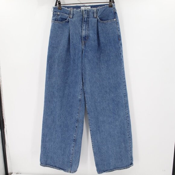 SilverLake Jeans Womens 26 29x32 Taylor Wide Leg Pleated High Rise Made in USA - Picture 1 of 16